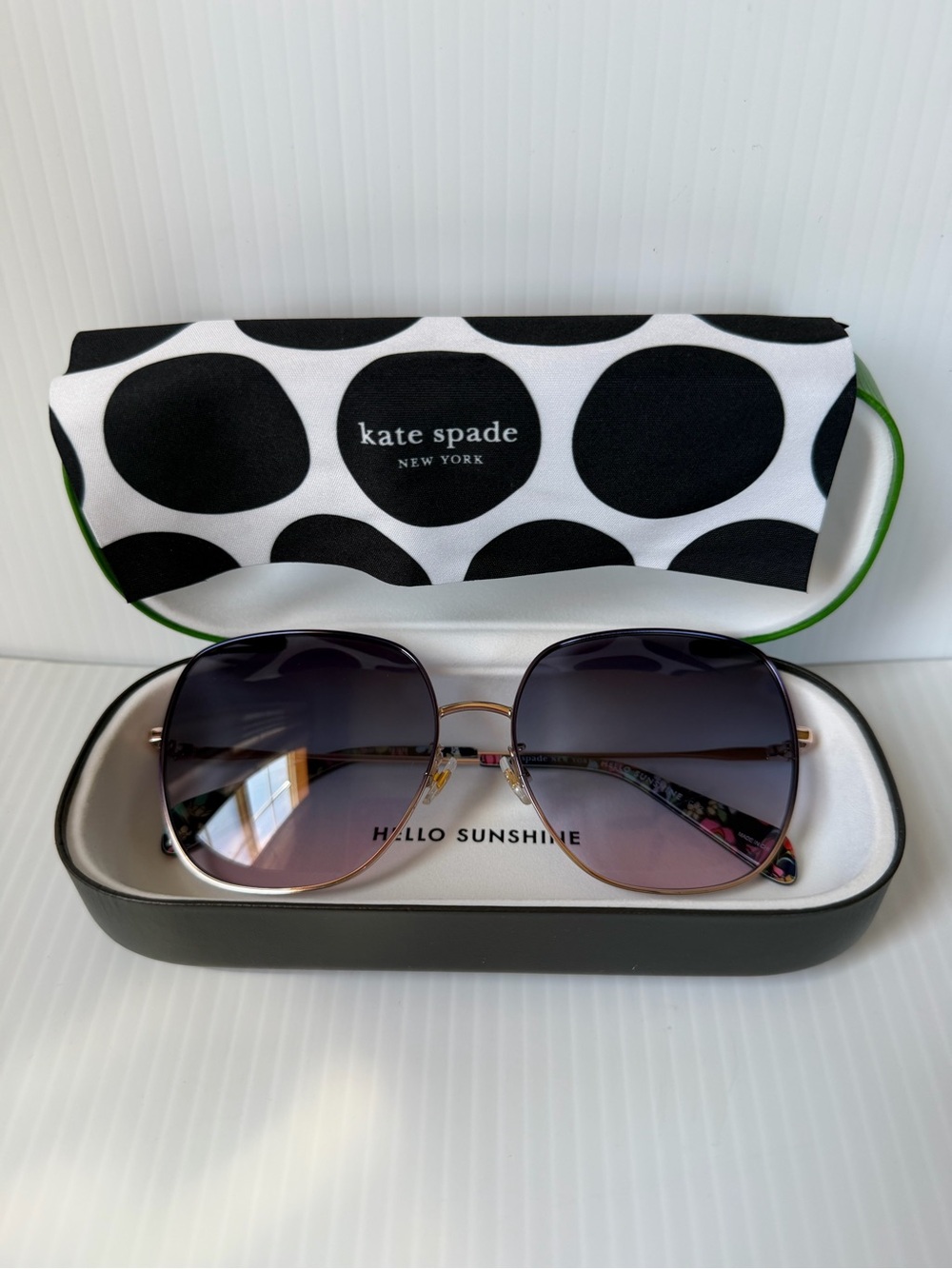 NWOT Kate Spade CHARLI/F/S Oversized Gradient Square Sunglasses with Case